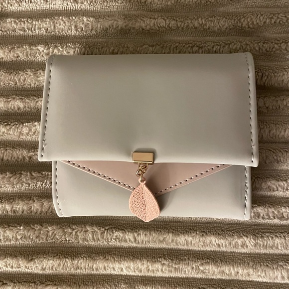 Handbags - Light Gray and Pink Wallet NWOT